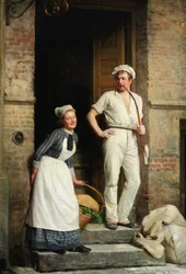 A Baker Cooling Himself